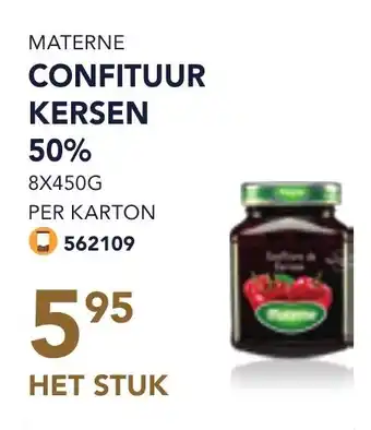 Bidfood Materne confituur kersen 50% aanbieding