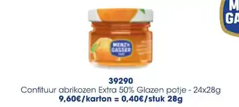 Bidfood Confituur abrikozen extra 50% glazen potje aanbieding