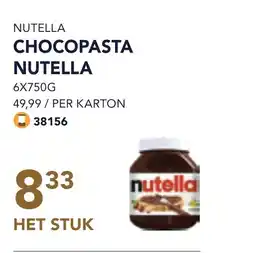 Bidfood Nutella chocopasta nutella aanbieding