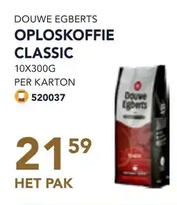 Bidfood Douwe egberts oploskoffie classic aanbieding