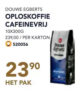 Bidfood Douwe egberts oploskoffie cafeinevrij aanbieding