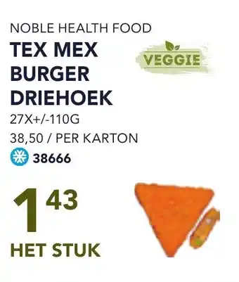 Bidfood Noble health food tex mex burger driehoek aanbieding