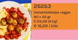 Bidfood Gehaktballetjes veggie aanbieding