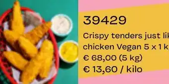 Bidfood Crispy tenders just like chicken vegan aanbieding