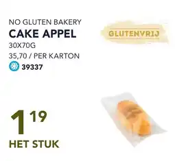 Bidfood No gluten bakery cake appel aanbieding