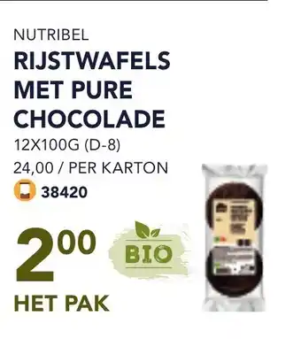 Bidfood Nutribel rijstwafels met pure chocolade aanbieding