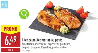 ALDI Filet de poulet mariné au pesto aanbieding