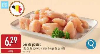 ALDI Dés de poulet aanbieding