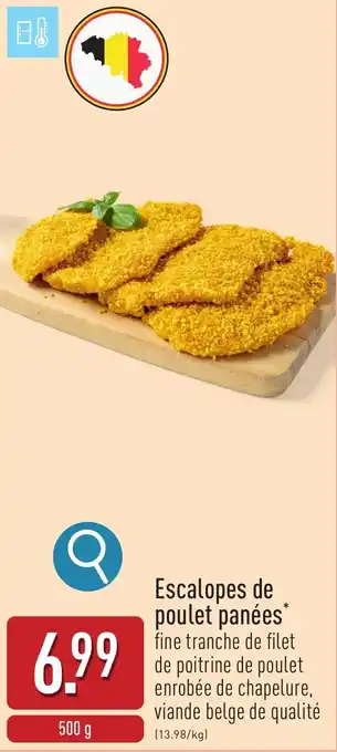 ALDI Escalopes de poulet panées aanbieding