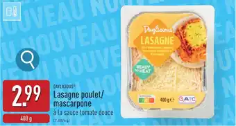 ALDI Daylicious Lasagne poulet / mascarpone aanbieding