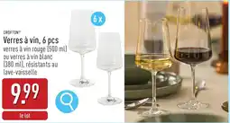 ALDI Crofton Verres à vin, 6 pcs aanbieding