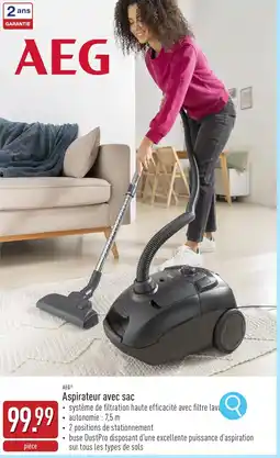 ALDI AEG Aspirateur avec sac aanbieding