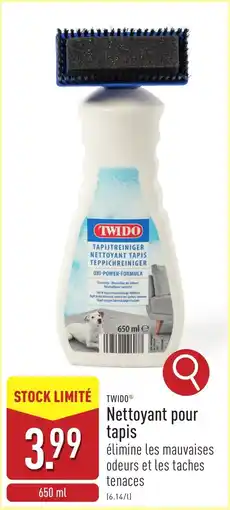 ALDI TWIDO Nettoyant pour tapis aanbieding