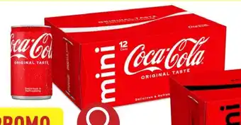 ALDI Coca-cola Minicanettes de Coca-Cola regular ou zero, 12 pcs aanbieding