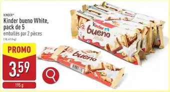 ALDI Kinder Kinder bueno White, pack de 5 aanbieding