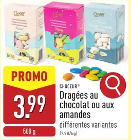 ALDI Choceur Dragées au chocolat ou aux amandes aanbieding