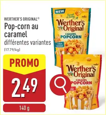 ALDI Werther's original Pop-corn au caramel aanbieding