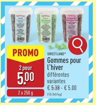 ALDI Sweetland Gommes pour l'hiver aanbieding