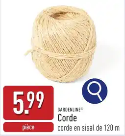 ALDI Gardenline corde en sisal aanbieding