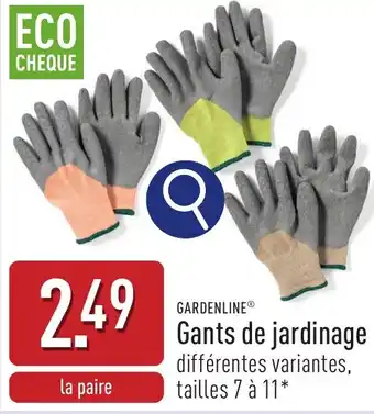 ALDI Gardenline gants de jardinage aanbieding