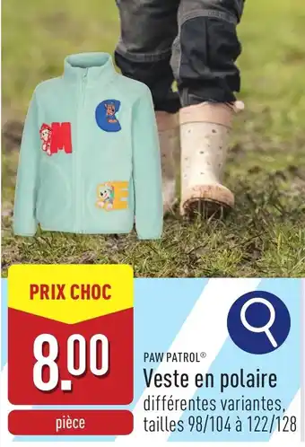 ALDI Paw patrol veste en polaire aanbieding