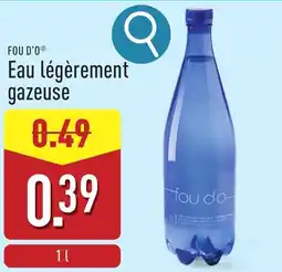 ALDI Fou d'o eau légèrement gazeuse aanbieding