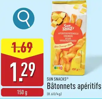 ALDI Sun snacks bâtonnets apéritifs aanbieding