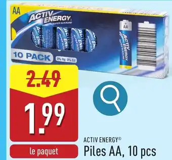 ALDI Activ energy piles AA aanbieding