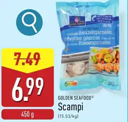 ALDI Golden Seafood Scampi aanbieding