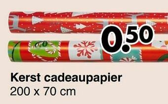 Wibra Kerst cadeaupapier aanbieding