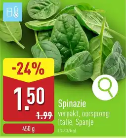 ALDI Spinazie aanbieding