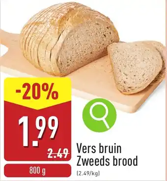 ALDI Vers bruin Zweeds brood aanbieding