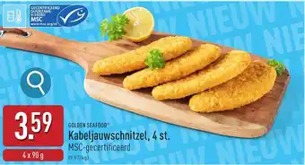 ALDI Golden Seafood Kabeljauwschnitzel aanbieding