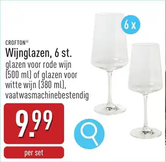 ALDI Crofton Wijnglazen aanbieding