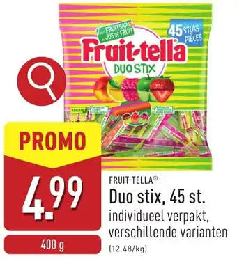 ALDI Fruit-Tella Duo stix aanbieding