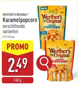 ALDI Werther's Ooriginal Karamelpopcorn aanbieding