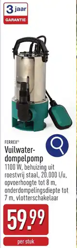 ALDI Ferrex Vuilwaterdompelpump aanbieding