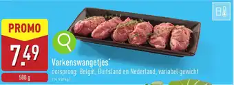 ALDI Varkenswangetjes aanbieding