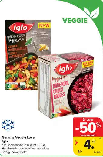 Carrefour Iglo gamma veggie love aanbieding