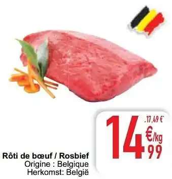 Cora Rôti de boeuf - rosbief aanbieding