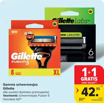 Carrefour Gamma scheermesjes gillette aanbieding