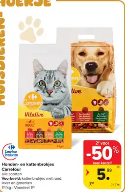 Carrefour Honden en kattenbrokjes carrefour aanbieding