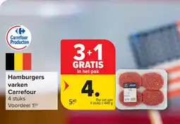 Carrefour Hamburgers varken carrefour aanbieding