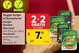 Carrefour Garden gourmet veggie burger of sensational aanbieding