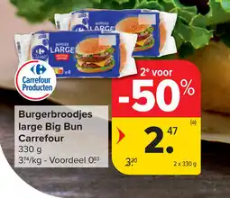 Carrefour Burgerbroodjes large big bun carrefour aanbieding