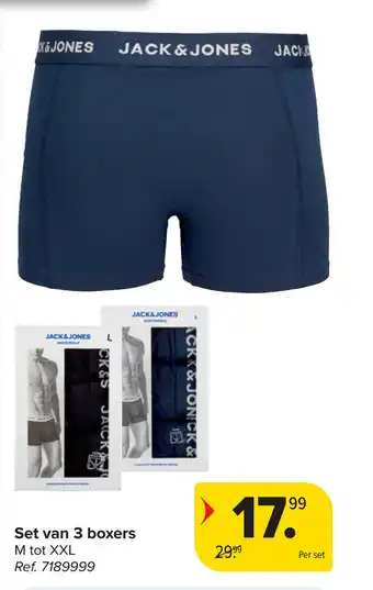 Carrefour Set van 3 boxers aanbieding