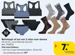 Carrefour Behatopje of set van 2 slips voor dames aanbieding