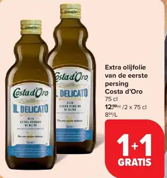 Carrefour Extra olijfolie van de eerste persing Costa d’Oro aanbieding