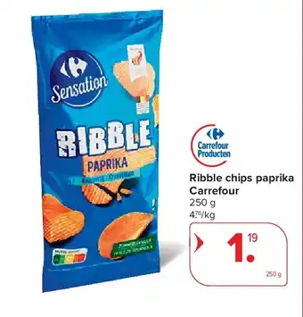 Carrefour Ribble chips paprika Carrefour aanbieding