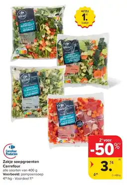 Carrefour Zakje soepgroenten Carrefour aanbieding